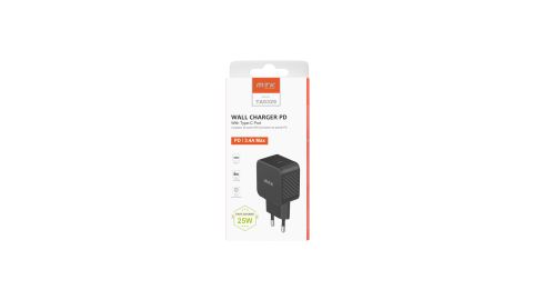 Embout Secteur Charge Rapide Type C 3.4A 25W - Noir
