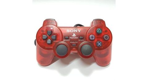 Manette DualShock Playstation 2 Rouge transparent