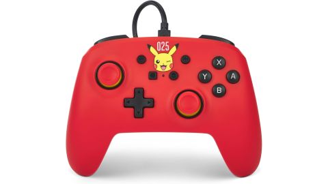Manette filaire PowerA pour Nintendo Switch – Pikachu Rieur