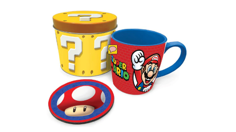 Tasse Sous verre et Boite Super Mario Lets a Go