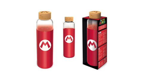 Bouteille verre et silicone Super Mario