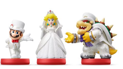 Amiibo Collection Super Mario - Bowser+Mario+Peach (Tenues de mariage)