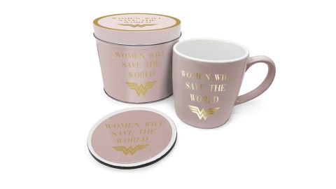 Tasse et dessous de verre WOMAN WILL SAVE THE WORLD