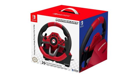 Volant Hori Mario Kart Racing Wheel Pro Deluxe Noir et Rouge