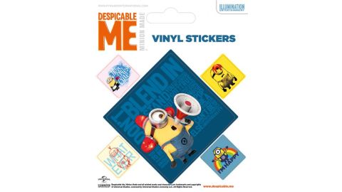 Pack de 5 Stickers Minion Stuart Alarme Moi Moche et Mechant