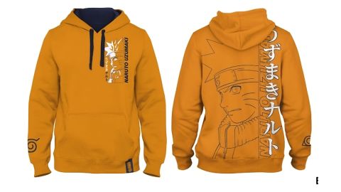Sweat Naruto à capuche orange NARUTO ACTION