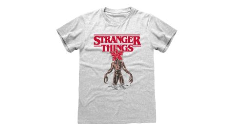 T-shirt Stranger Things Demogorgon gris