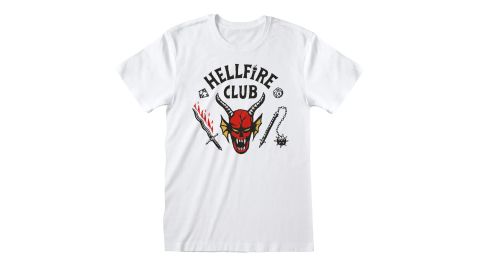 T-shirt Stranger Things Hellfire Club blanc