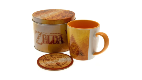 Tasse Sous verre et Boite The Legend of Zelda Golden Triforce