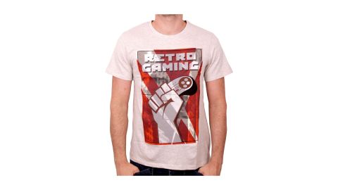 Tee-Shirt Blanc Retro Gaming Geek