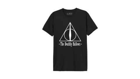 Tee-Shirt Harry Potter Noir Deathly Hallows HD