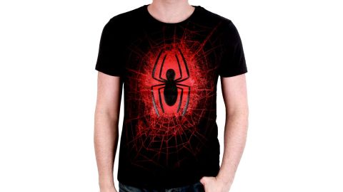 Tee-Shirt Noir Spider rouge Spiderman