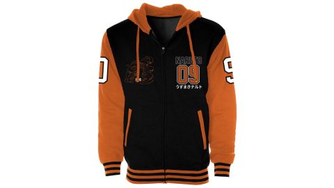 Veste Teddy Naruto noire et orange Varsity 09