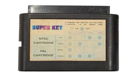 Adaptateur Import SUPER KEY Sega Mega Drive / Genesis - Dézonage NTSC PAL