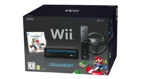 Console Wii Noire Avec Mario Kart en Boite