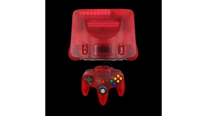 Console Nintendo 64 PAL EUR – Clear Red Edition (Rouge Transparente)