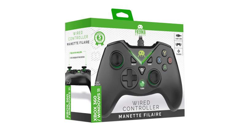 Manette Filaire Noire Xbox 360