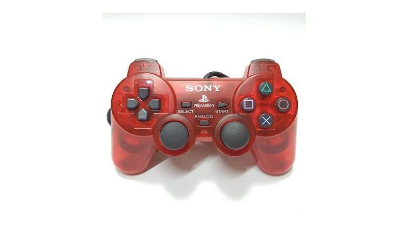 Manette DualShock Playstation 2 Rouge transparent