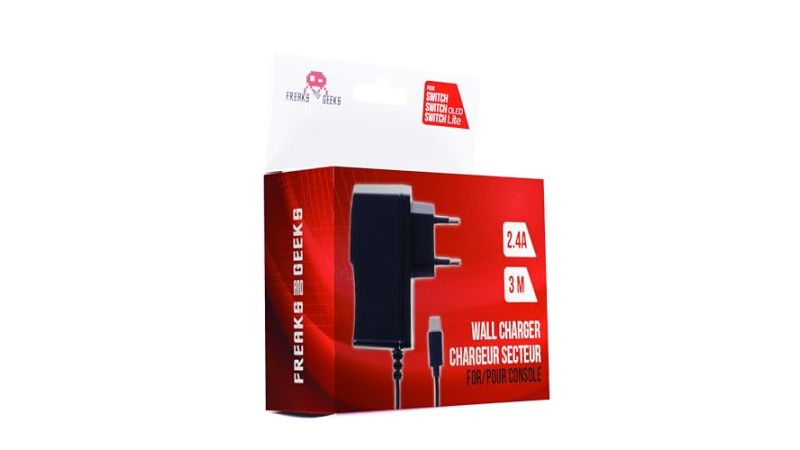 Chargeur secteur Freaks And Geeks compatible Nintendo Switch/Switch Lite/Switch OLED Noir