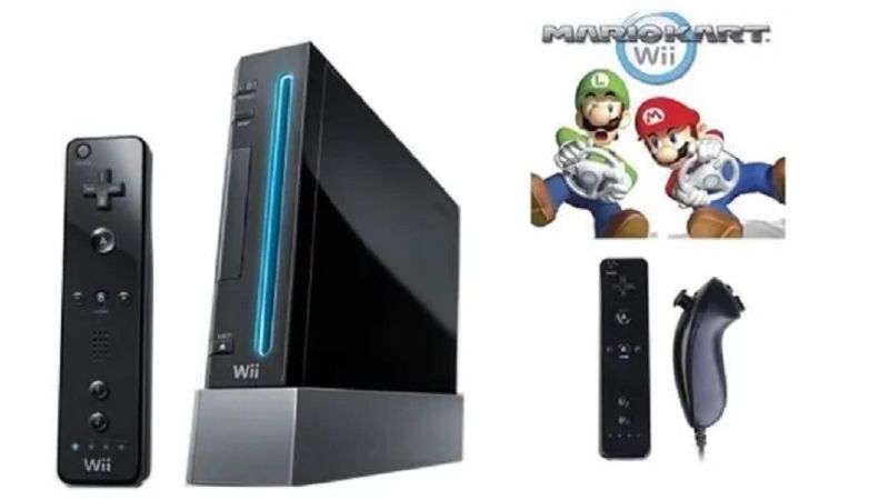 Nintendo Wii Noire Mario Kart Pack