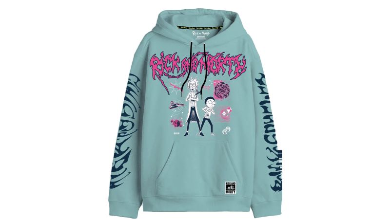 Sweat Rick et Morty bleu et rose Portal Design