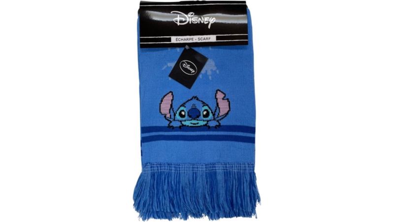 Echarpe Stitch Disney bleue à franges