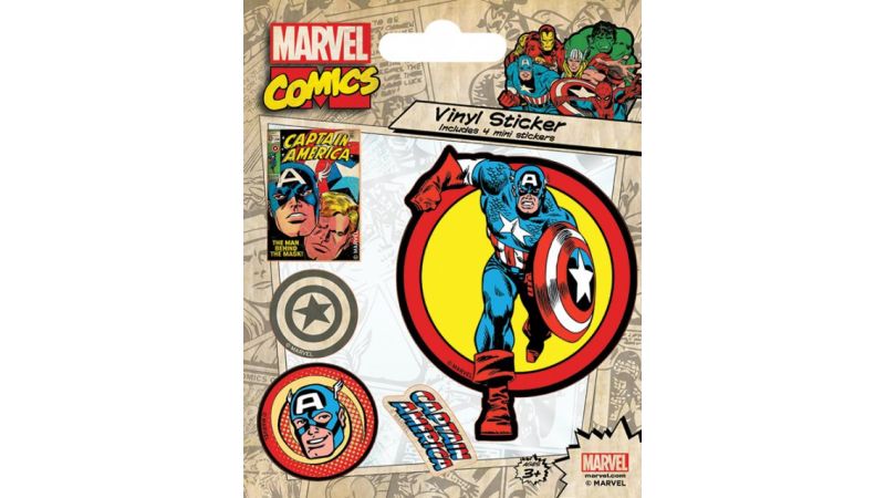 Pack de 5 Stickers Retro Captain America