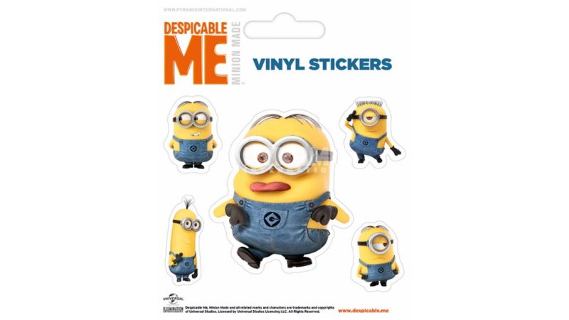 Pack de 5 Stickers Minion Dave et ses Amis Moi Moche et Mechant