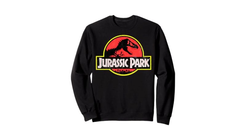 Pull sweat Jurassic Park noir Logo vintage