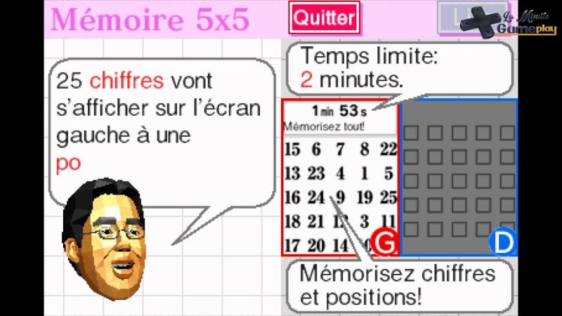 Docteur Kawashima Kawashima 3ds Nintendo DS Programme D