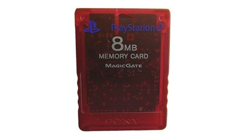Carte Mémoire noire 8 Mo pour Playstation 2 - rouge