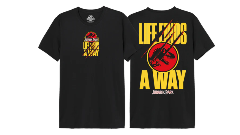 T-shirt Jurassic Park oversize Life Finds A Way