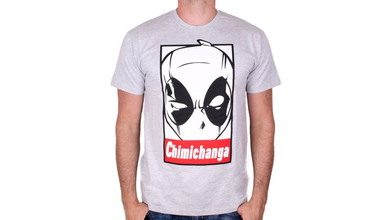Tee-Shirt homme gris Chimichanga Deadpool