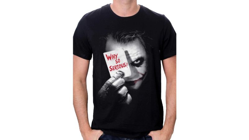 Tee Shirt Noir Joker Why So Serious Batman 