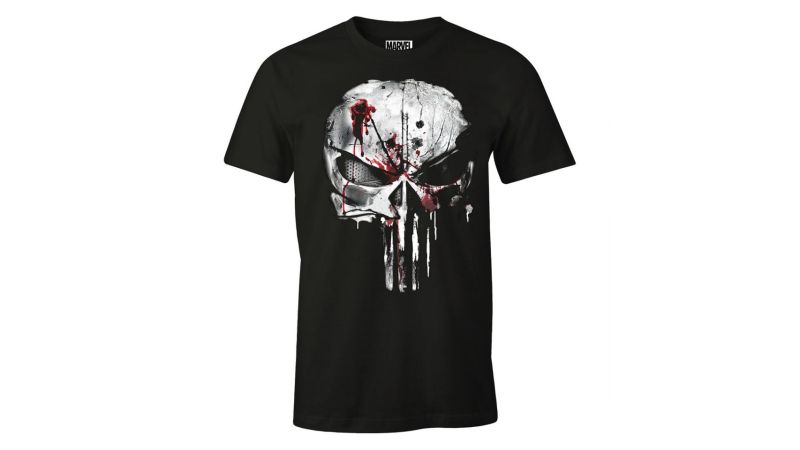 Tee-Shirt Punisher Noir bloody skull