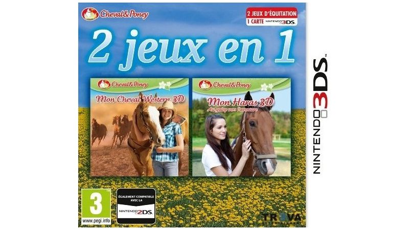 2 jeux en 1 Mon cheval Western 3D + Mon Haras 3D - 3DS