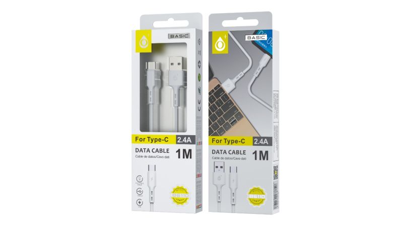 Câble de charge Data pour Type C - 2,4A - 1m