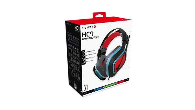 Casque PS5 / PS4 / Xbox series Gioteck Hc9 Avec Fil Arceau Gaming Rouge