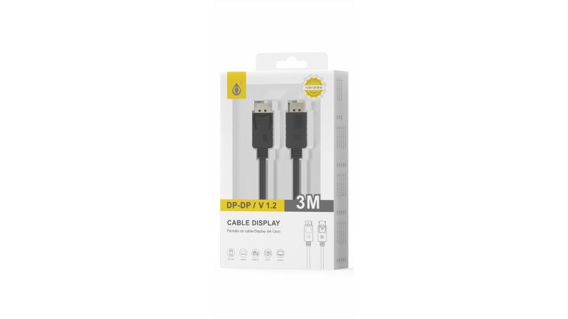 Câble DisplayPort 3M 4K 60Hz - Noir