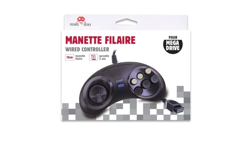 Manette 6 boutons MegaDrive/Genesis/MasterSystem