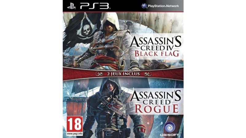 Compilation Assassin's Creed IV Black Flag + Assassin's Creed Rogue - PS3