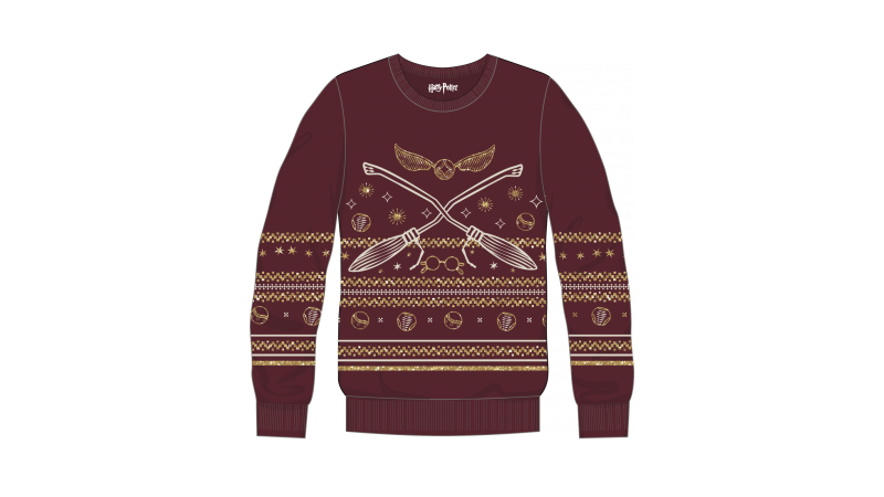 Pull de Noël enfant Harry Potter Quidditch holidays