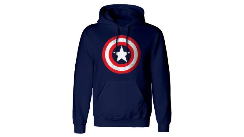 Sweat à capuche Captain America Marvel Bleu Logo