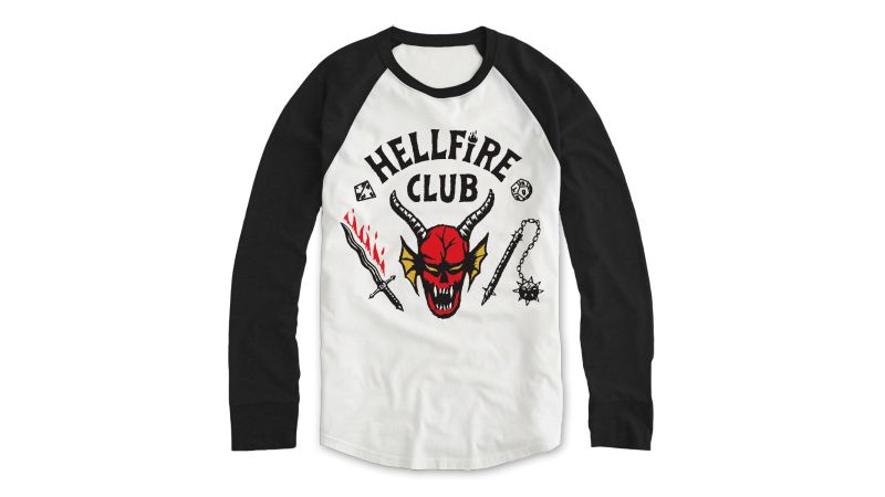 T-shirt Stranger Things Hellfire Club manches longues