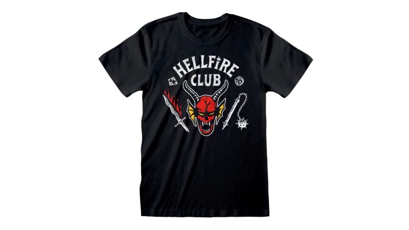 T-shirt Stranger Things Hellfire Club noir