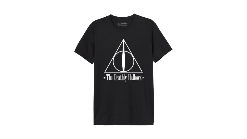 Tee-Shirt Harry Potter Noir Deathly Hallows HD